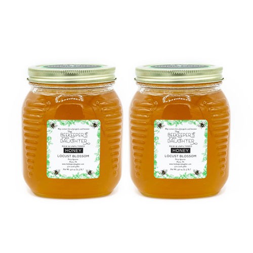 Locust Blossom Raw Honey - two 2.5lb Jars – 5lbs total