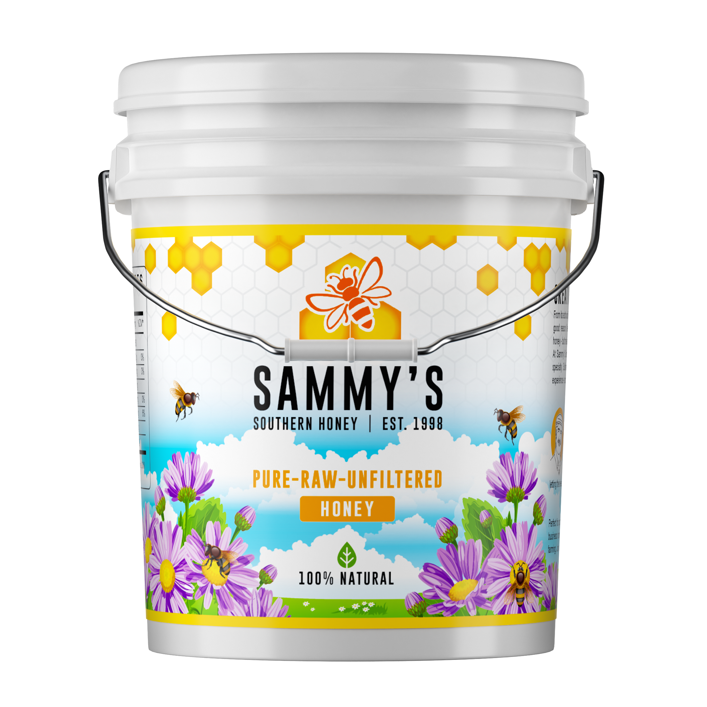 Bulk Raw Honey – Gallon & 5-Gallon · 5 Gallon Bucket (60 lbs)