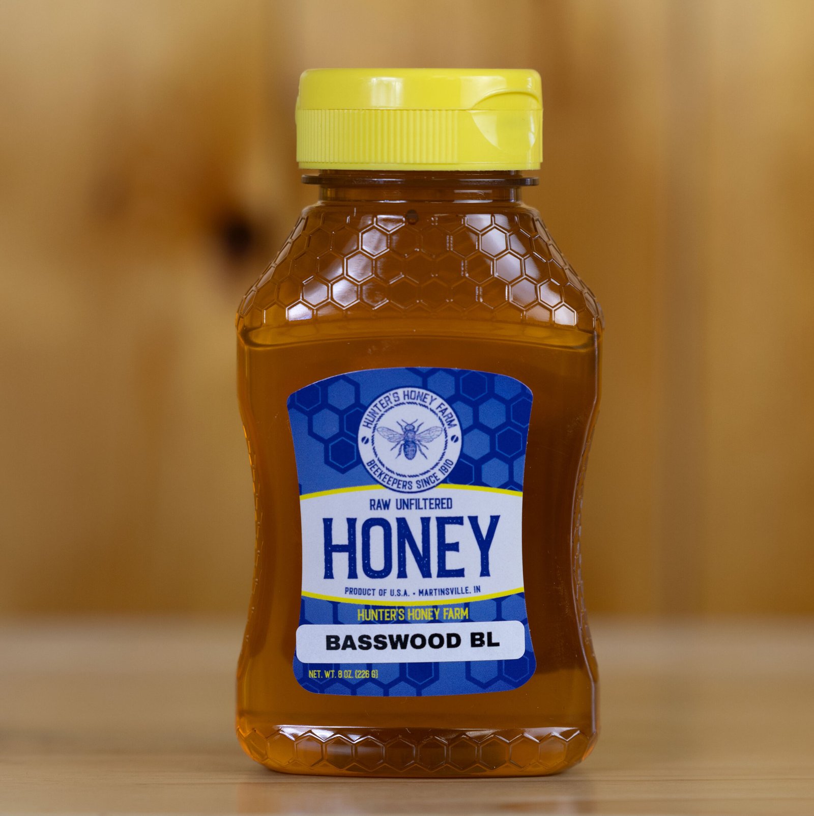Raw Basswood Blossom Honey · Bottle Size: 8 oz, Unit of Measure: Individual