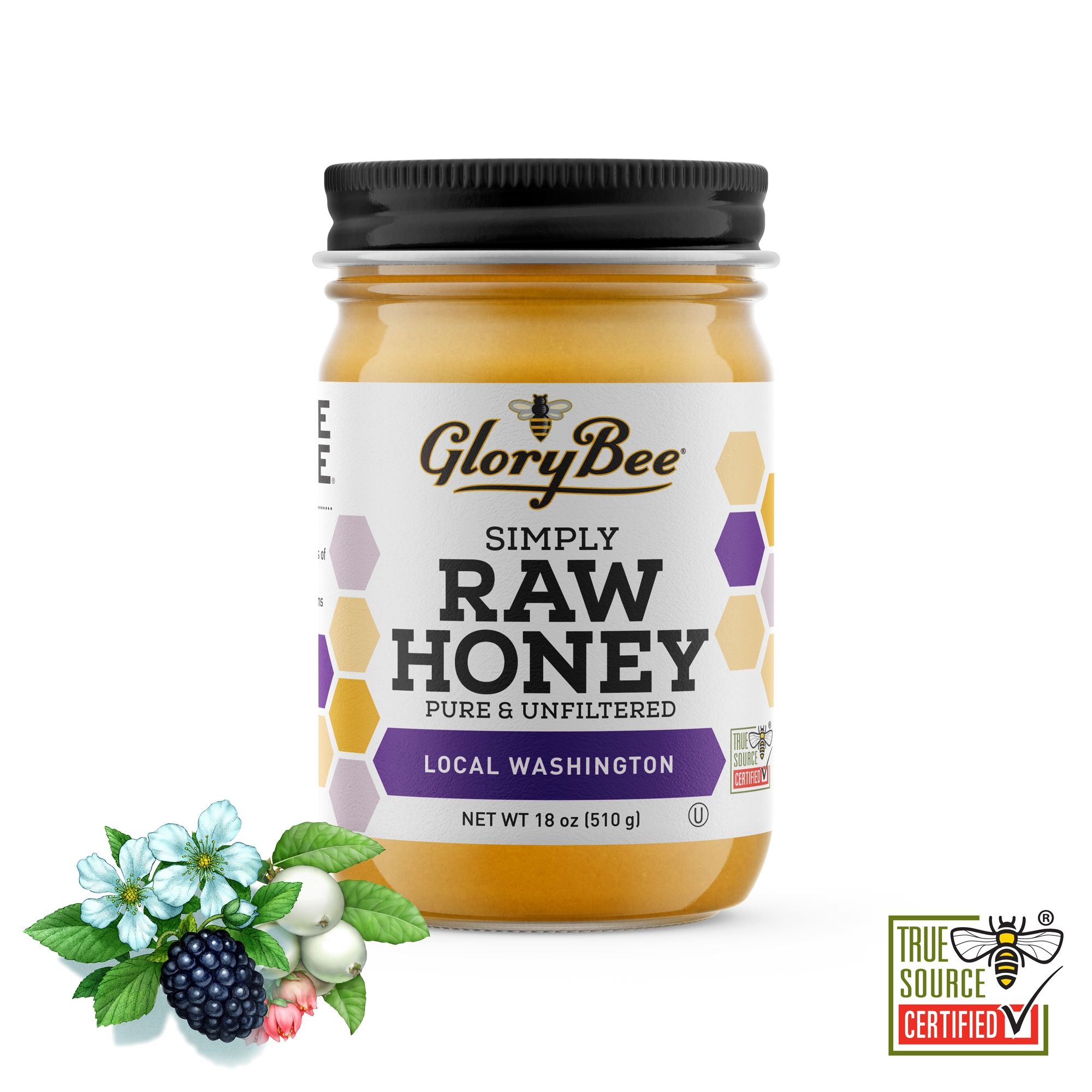 Raw Washington Honey · 6 / 18 Ounce Case