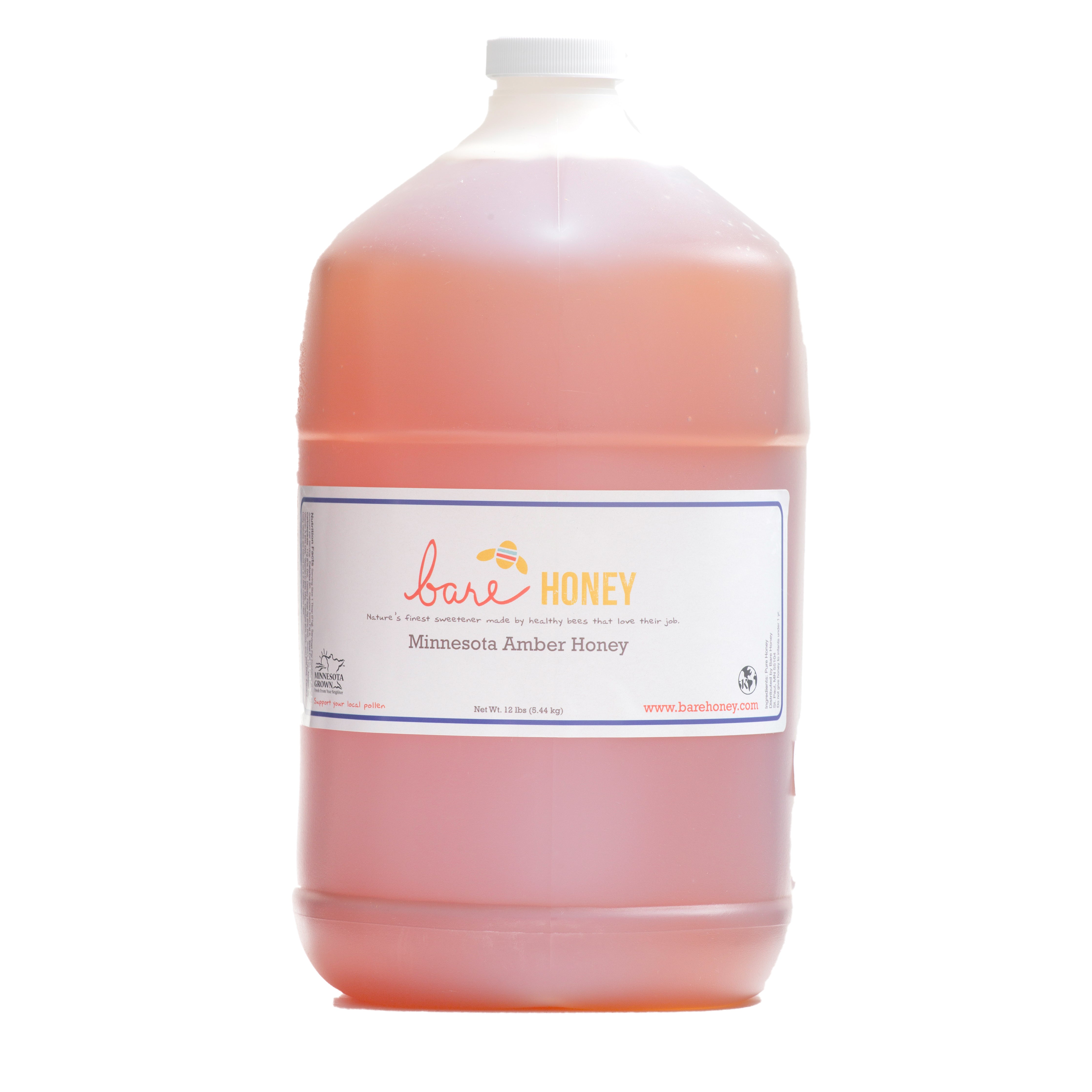 Bare Honey Bulk Minnesota Amber Honey, 12 lb Jug