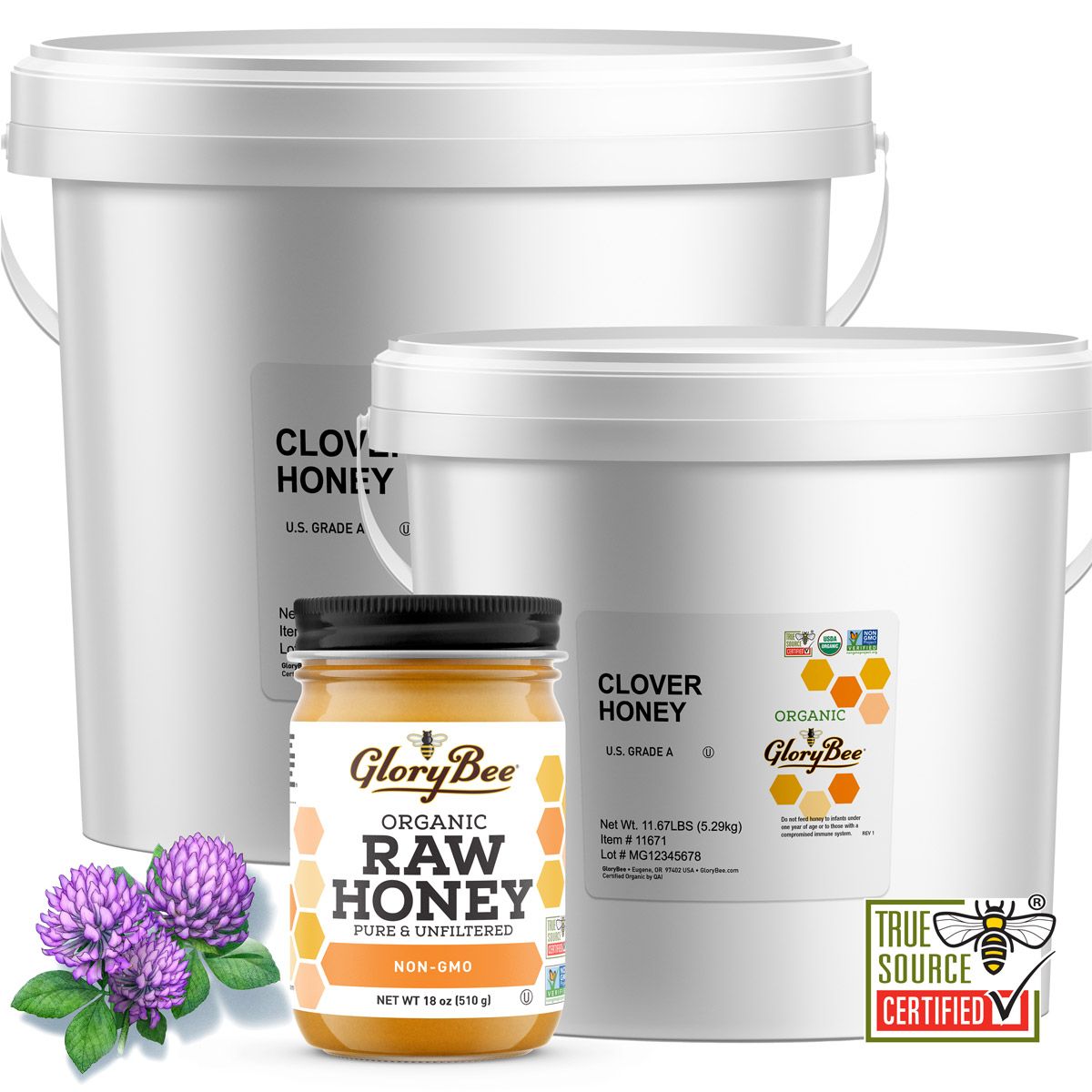 Organic Raw Clover Honey · 6 / 48 Ounce