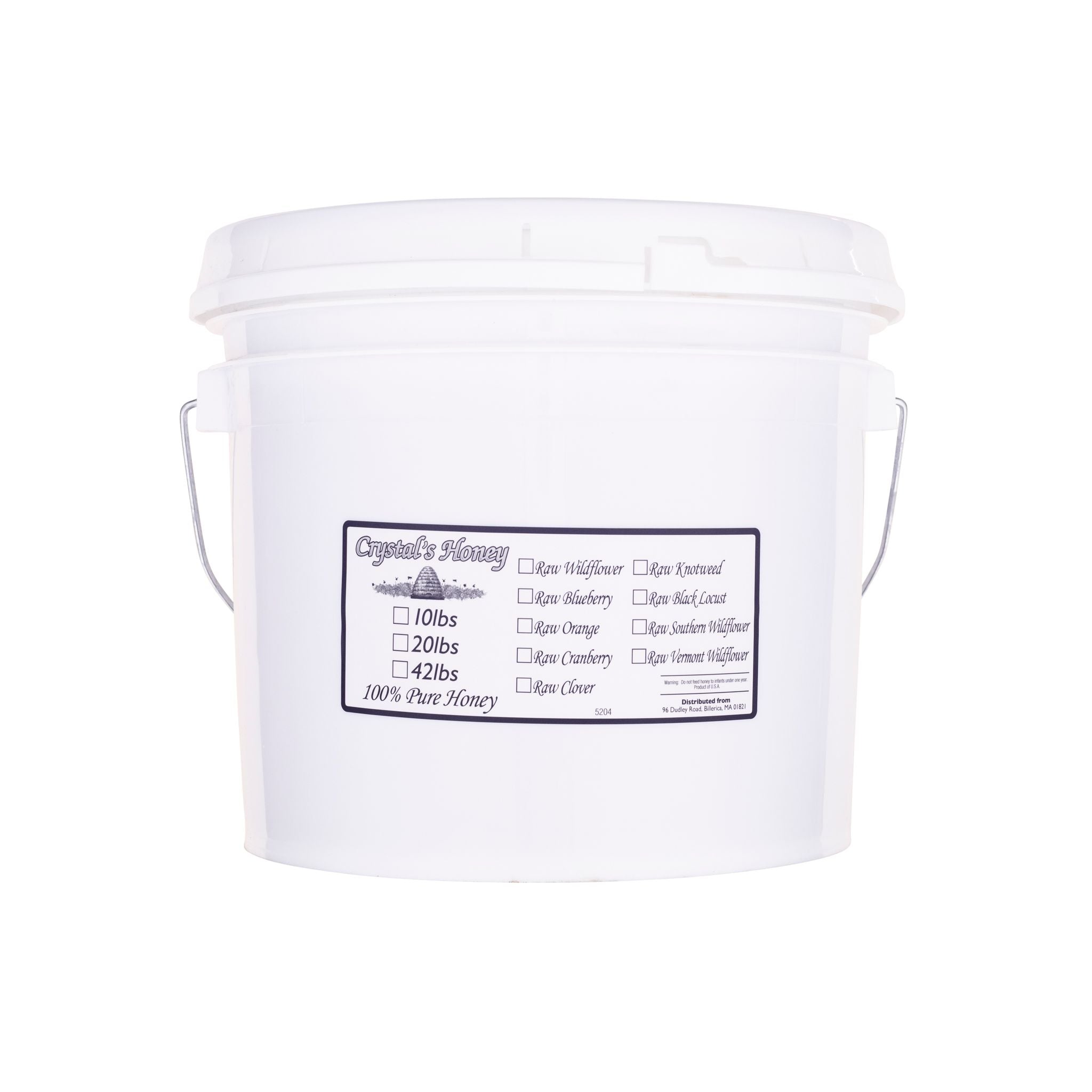 40lb Raw Honey pail · Raw Sage / Liquid - Heated for 3 days prior to shipping to liquify.
