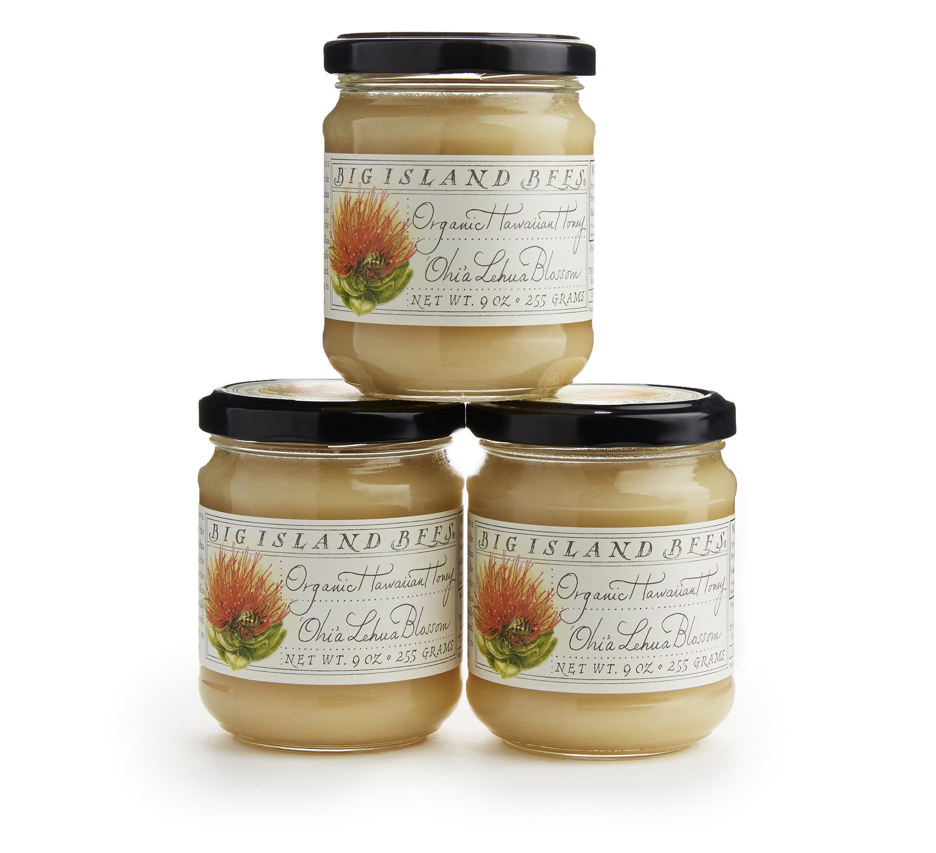 Organic Ohia Lehua Honey · 9 oz Glass Jar - 3 count