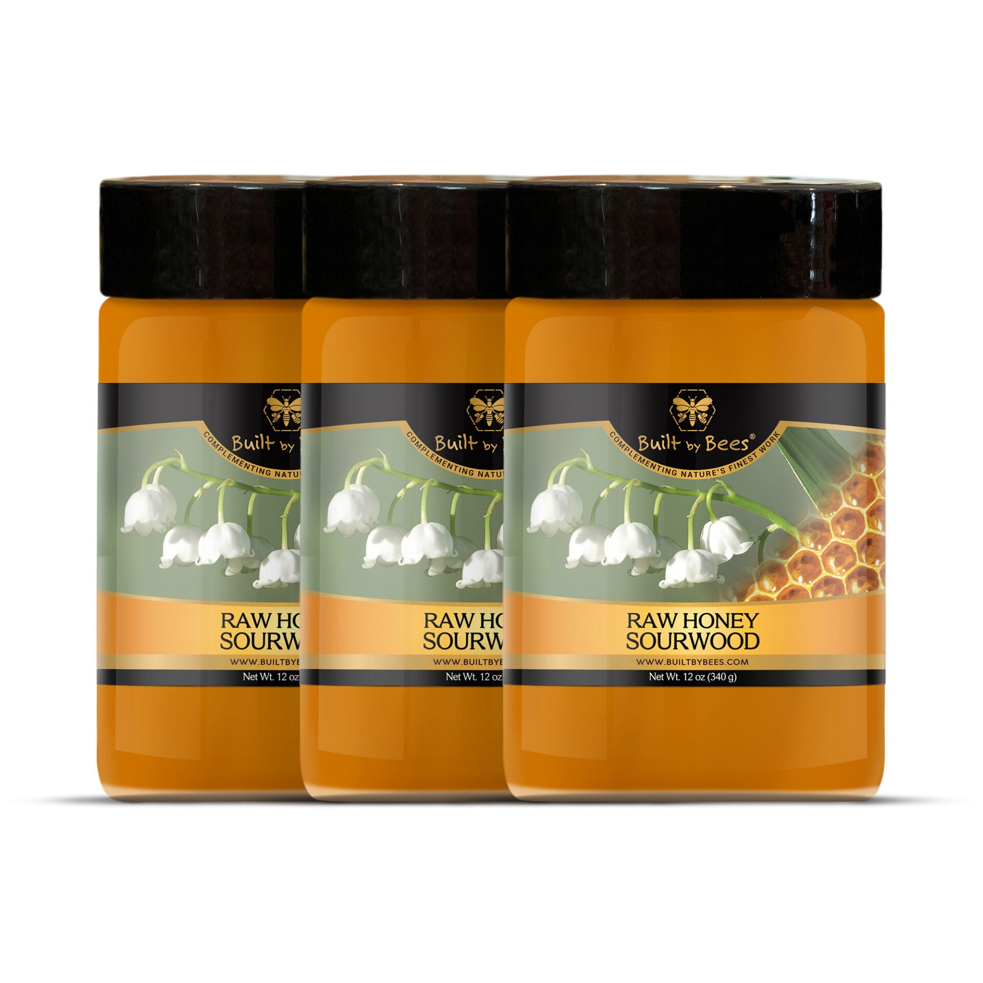 Raw Sourwood Honey · Weight: 12 oz. Three Pack