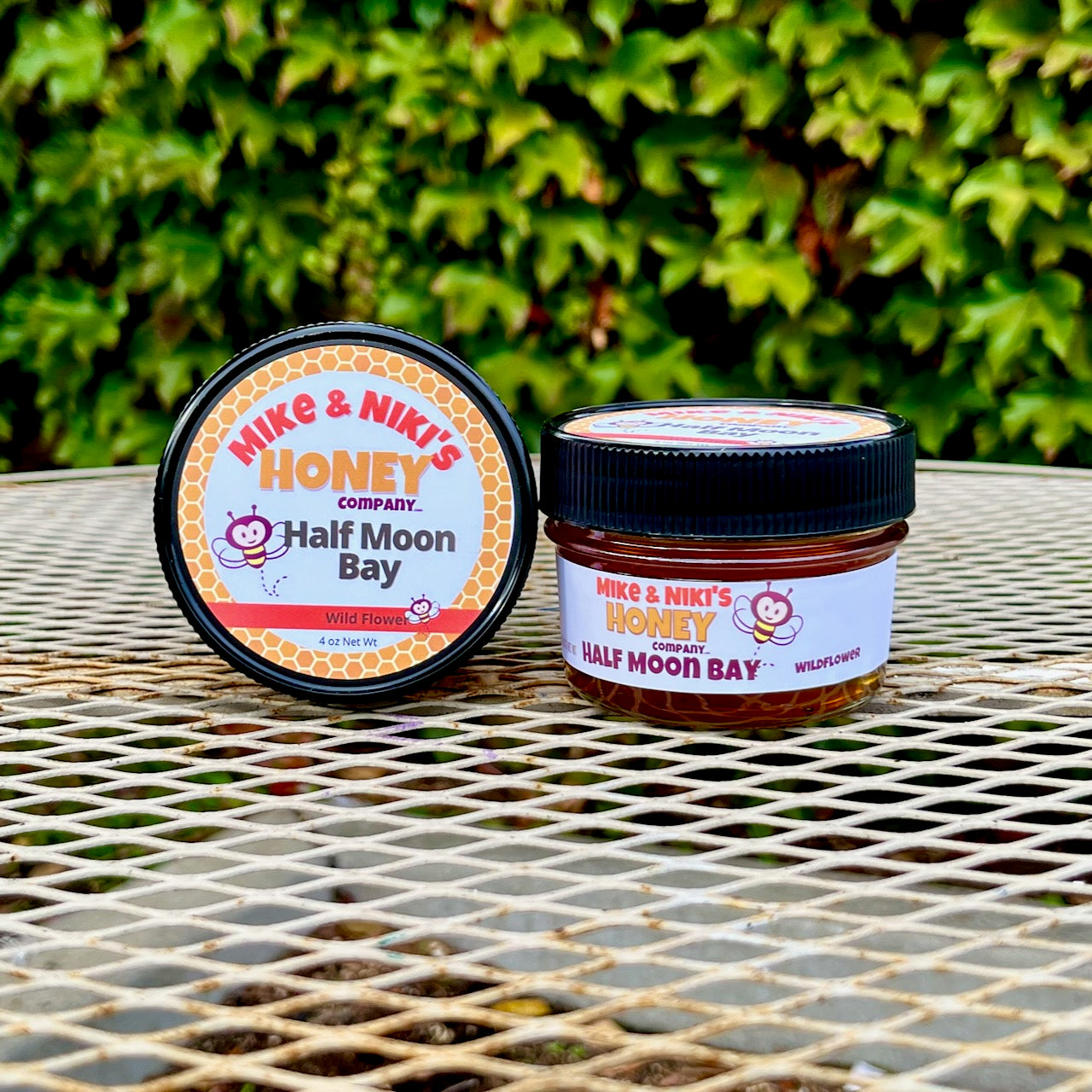 Half Moon Bay Wildflower Honey - Small (4oz) Scoop-able Glass