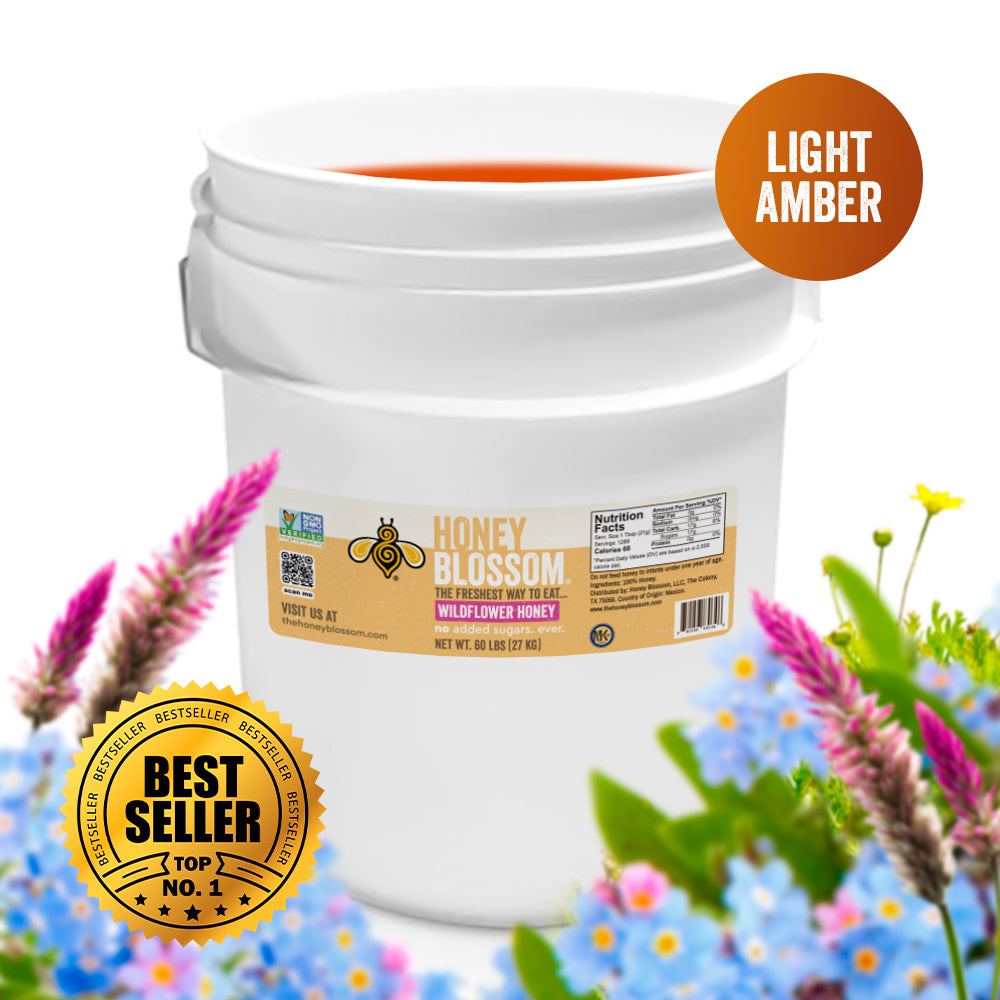 Wildflower Honey (Light Amber) 60 lb Bucket