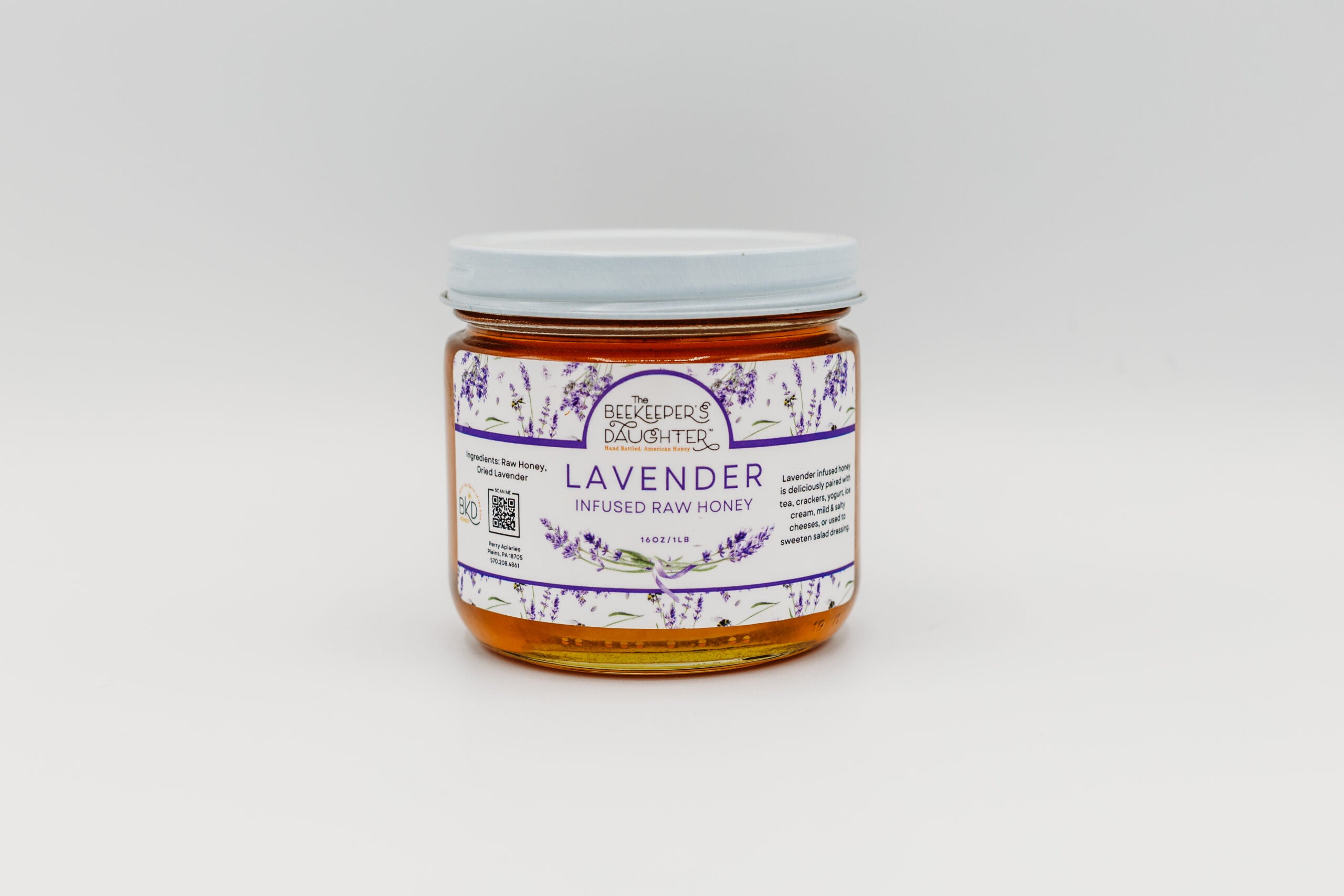 Lavender Infused Raw Honey - 11oz