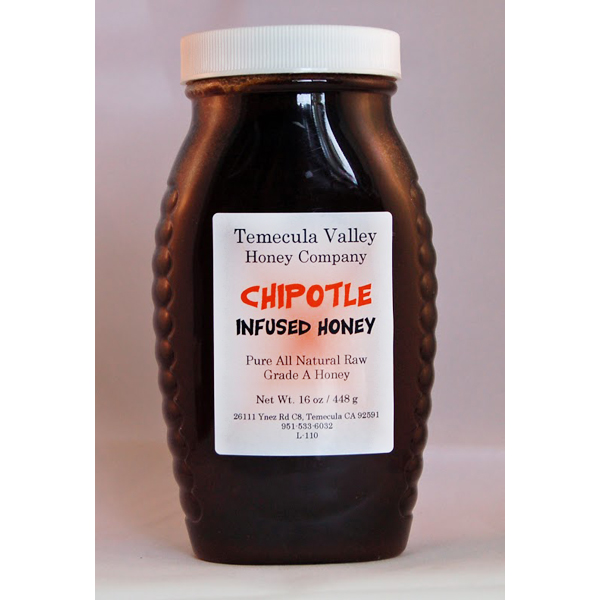 Local Raw Honey – Chipotle Infused Honey · Size: 16oz Jar