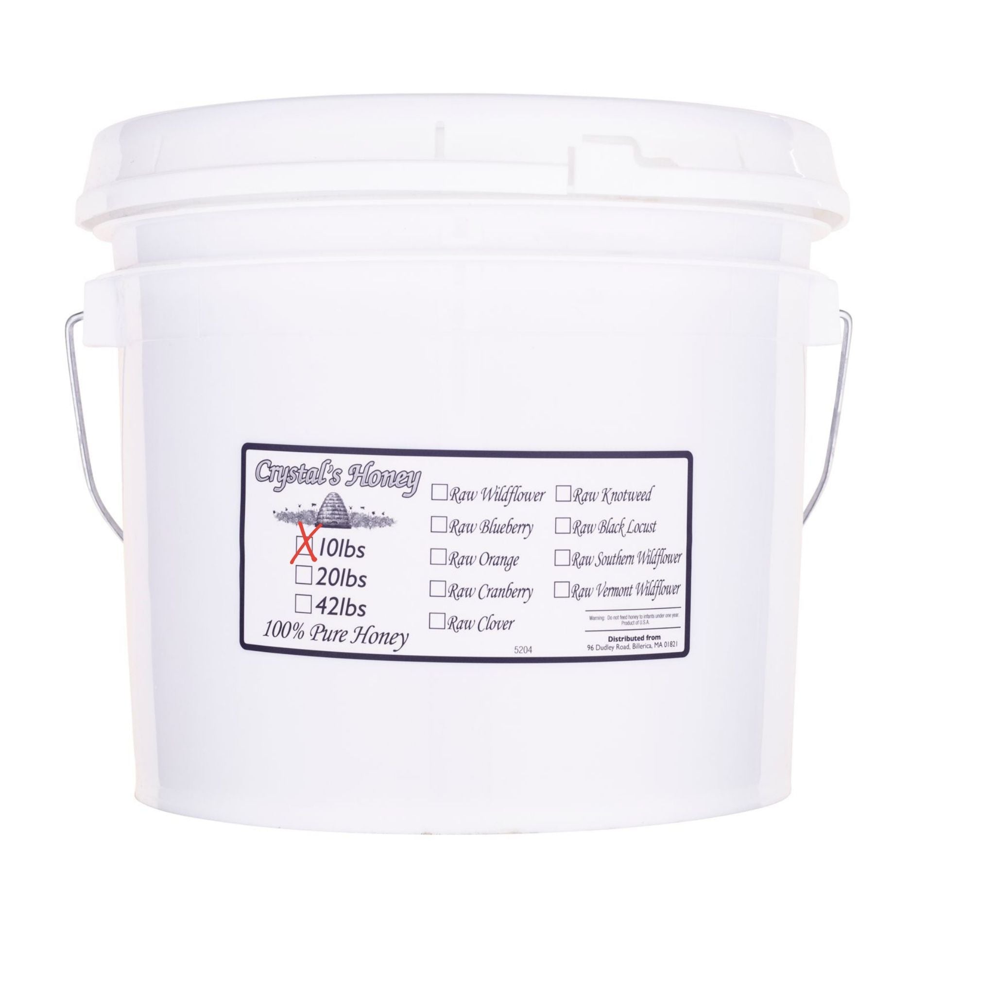 10lb Raw Honey pail · Raw Sage / Raw - Unheated & unfiltered - consistency can vary - Liquid - Solid or creamy