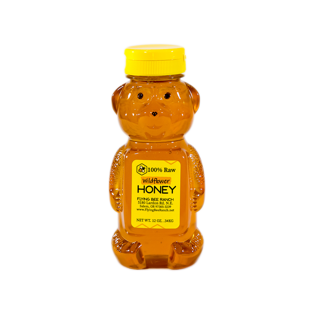Wildflower Honey · Sizes: 12 oz. Bear