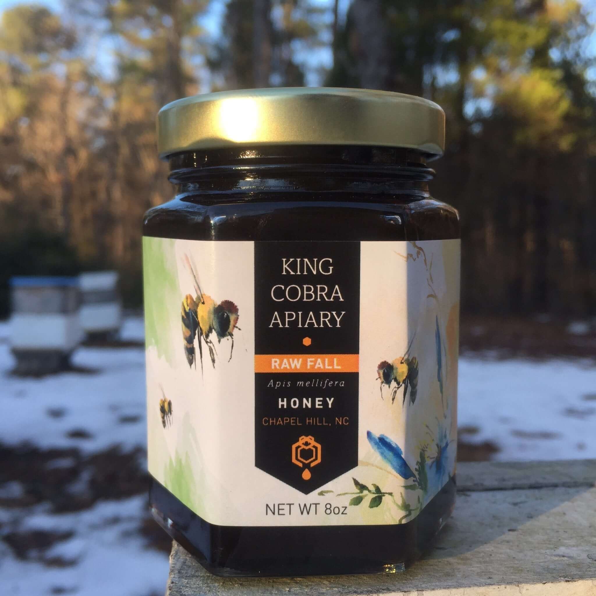 Raw Wildflower Honey - Fall Harvest - 8 oz - NC Honey
