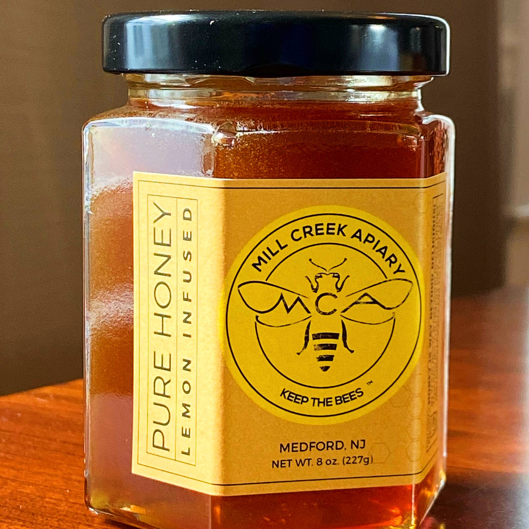Lemon Infused Honey, 8oz.