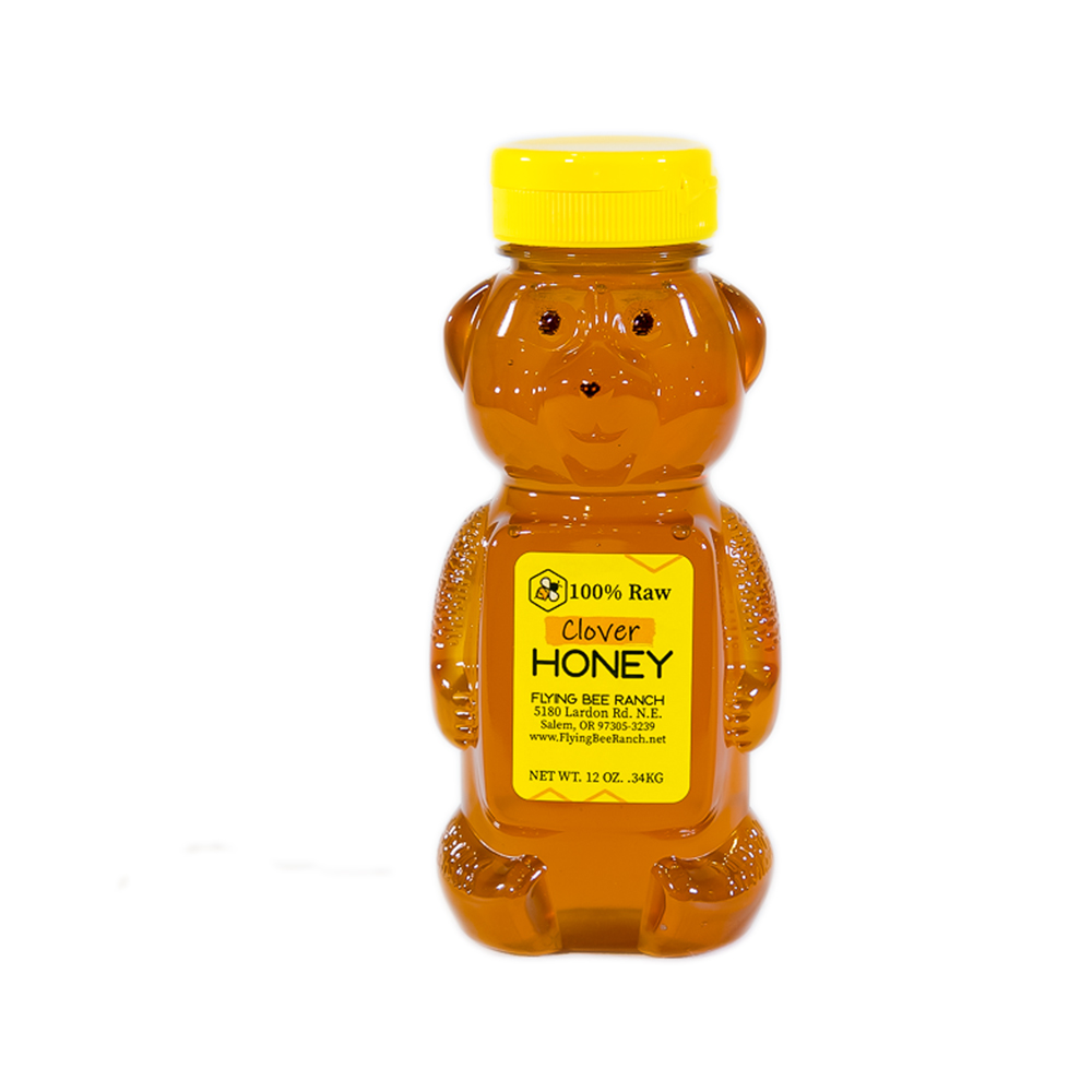 Clover Honey · Sizes: 12 oz. Bear