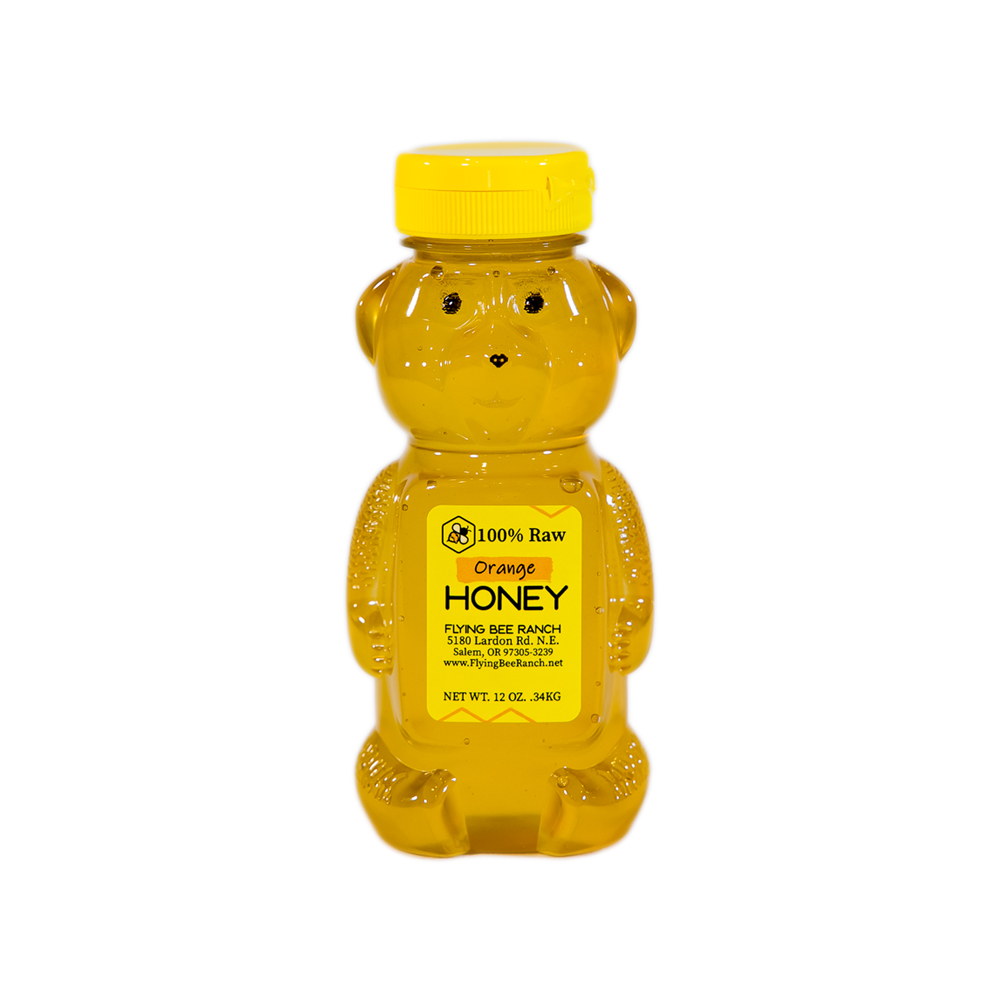 Orange Blossom Honey · Sizes: 12 oz. Bear