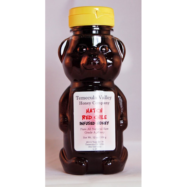 Local Raw Honey – Hatch Red Chile Infused Honey · Size: 12oz Bear
