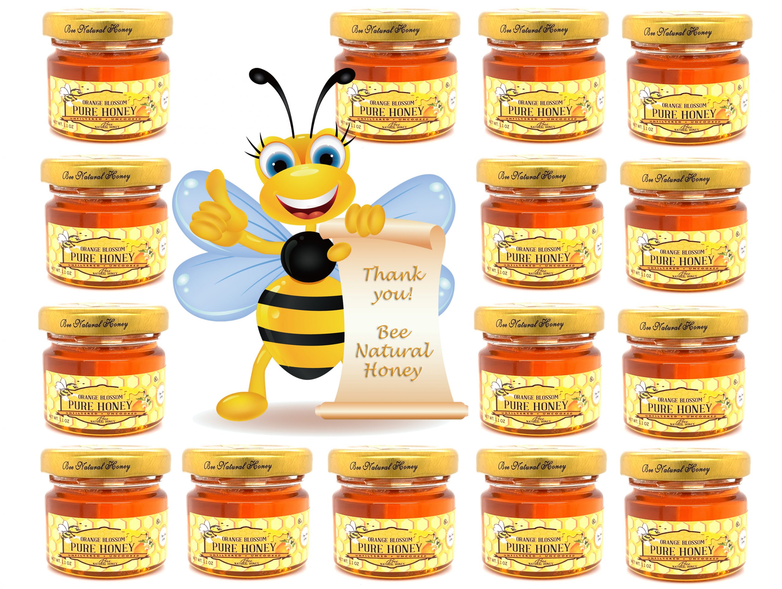 Case of 15 Orange Blossom Honey 1 oz. bottles