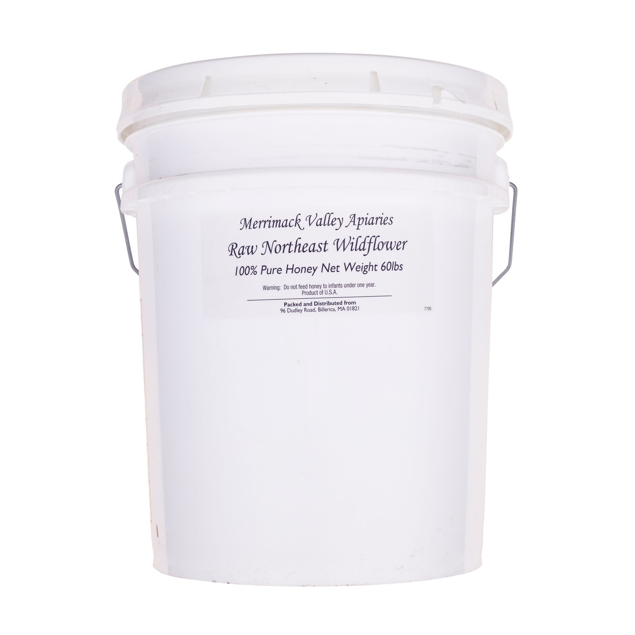 60 lb Bulk Raw Honey Pail · Northeast Raw Wildflower / Raw - Unheated & unfiltered - consistency can vary  - Liquid - Solid or creamy