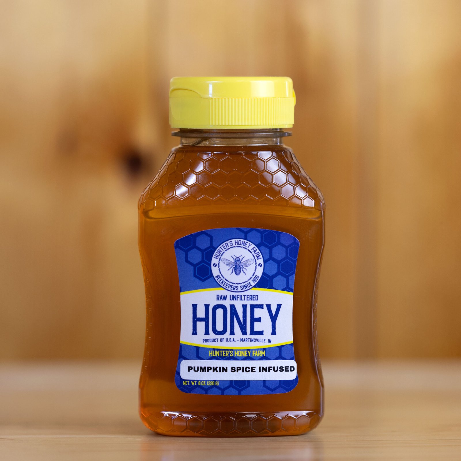Pumpkin Spice Infused Raw Honey · Unit of Measure: Individual, Bottle Size: 8 oz