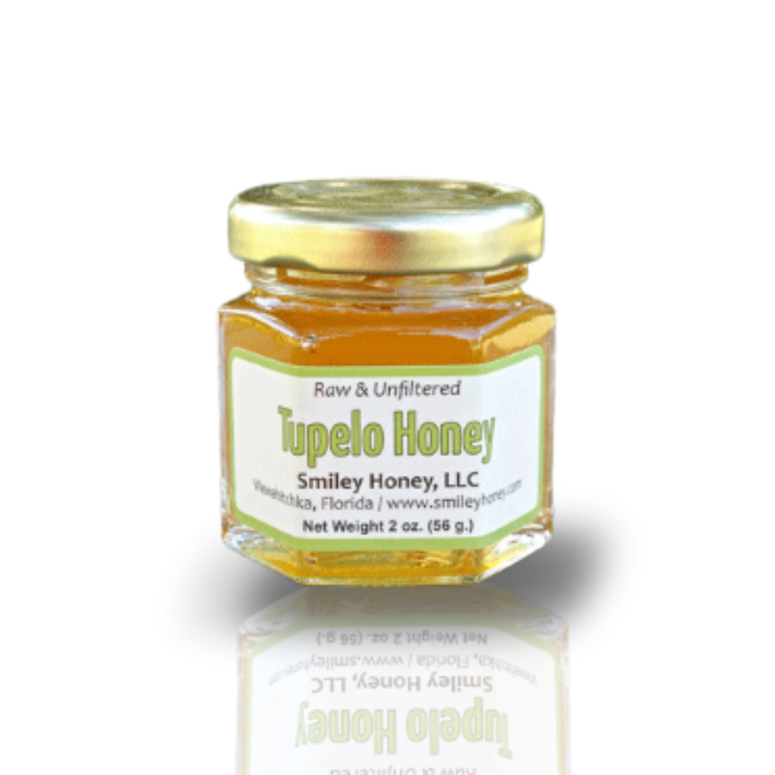 Tupelo Honey · 2 ounce glass hex jar - case of 24