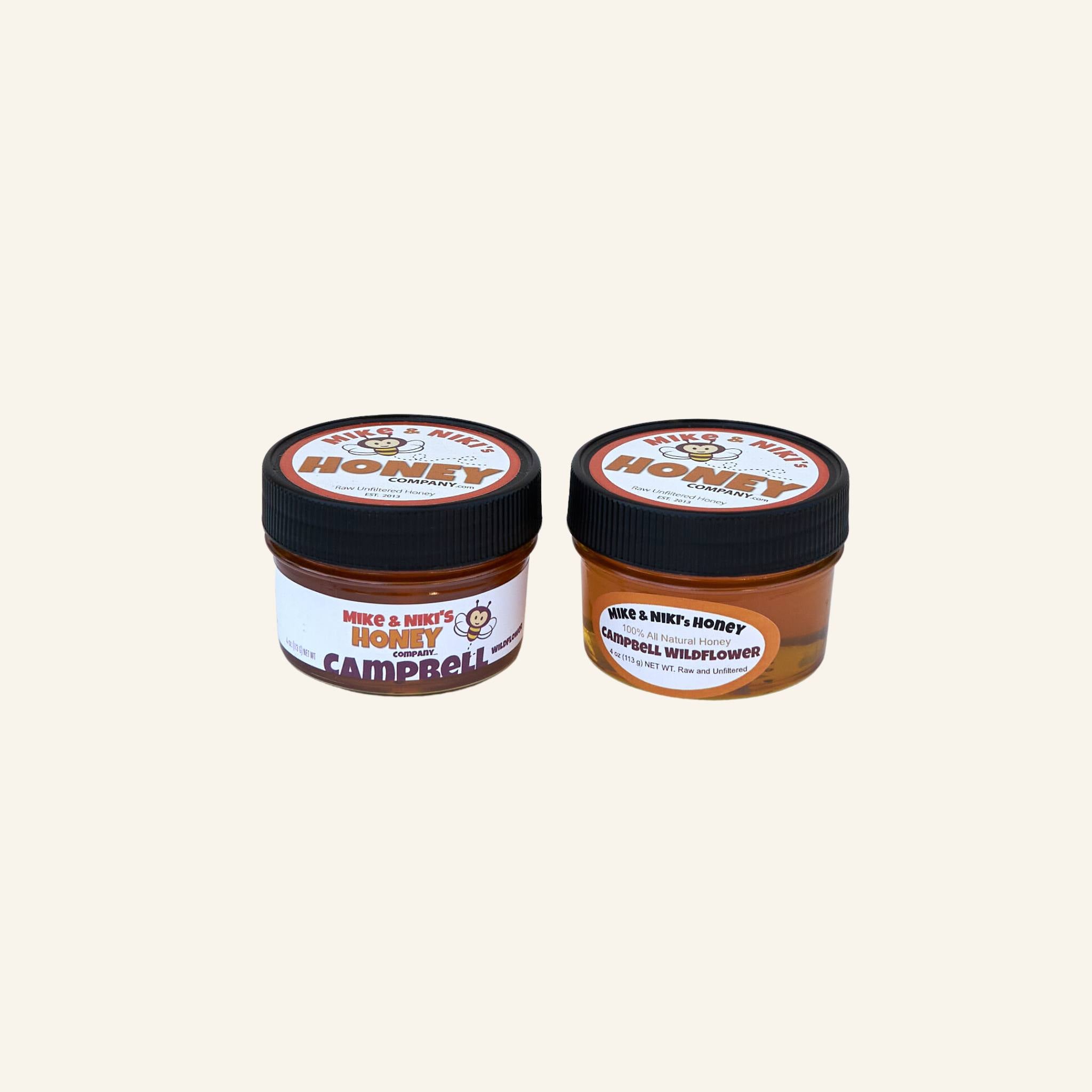 Campbell Wildflower Honey - Small (4oz) Scoop-able Glass
