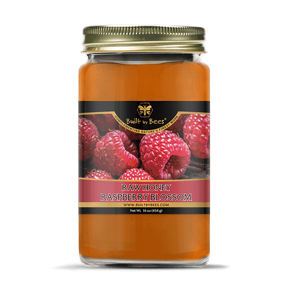 Raspberry Blossom Raw Honey · Weight: 12 oz. Three Pack