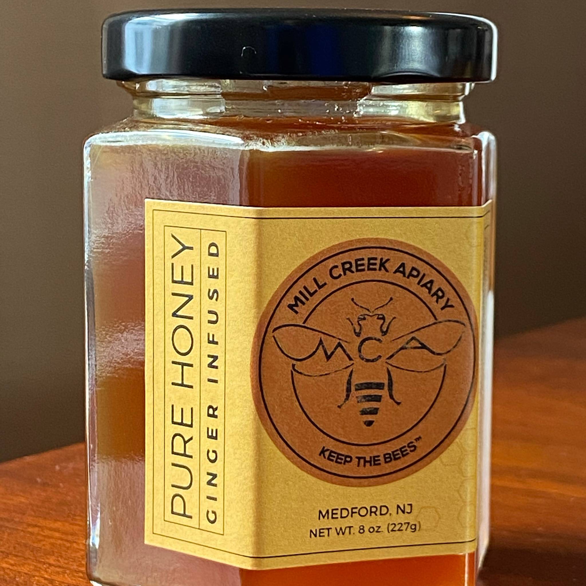 Ginger Infused Honey, 8oz.