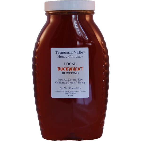 Raw Local Honey – Buckwheat Blossoms · Size: 32oz Jar
