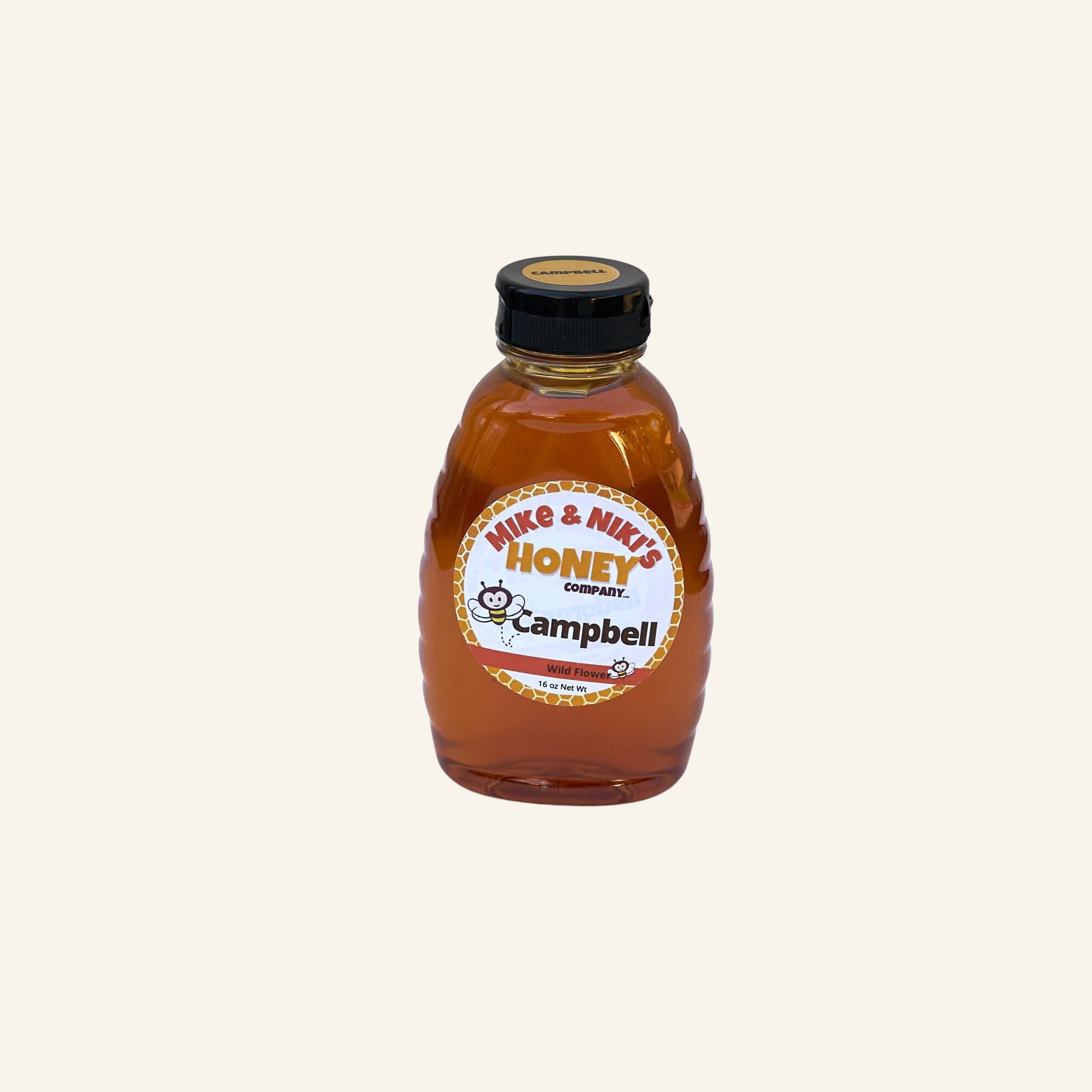 Campbell Wildflower Honey - XL (16oz) Squeeze-able Plastic