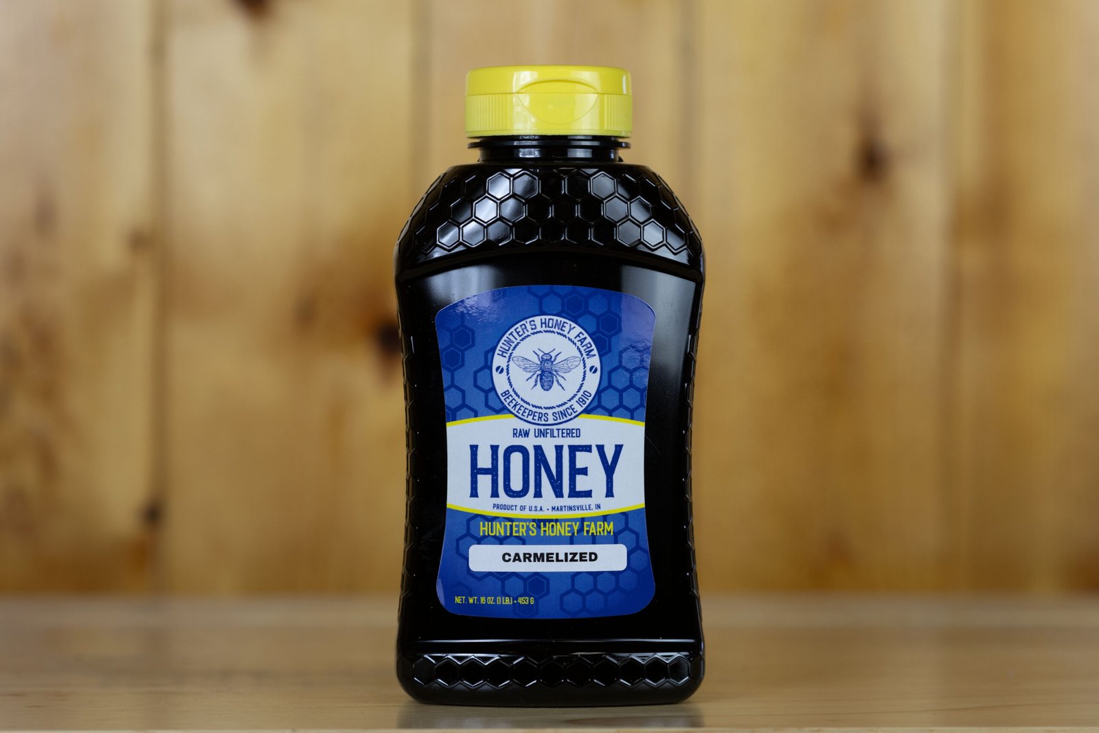 Raw Caramelized Honey · Bottle Size: 1 lb, Unit of Measure: Case of 12