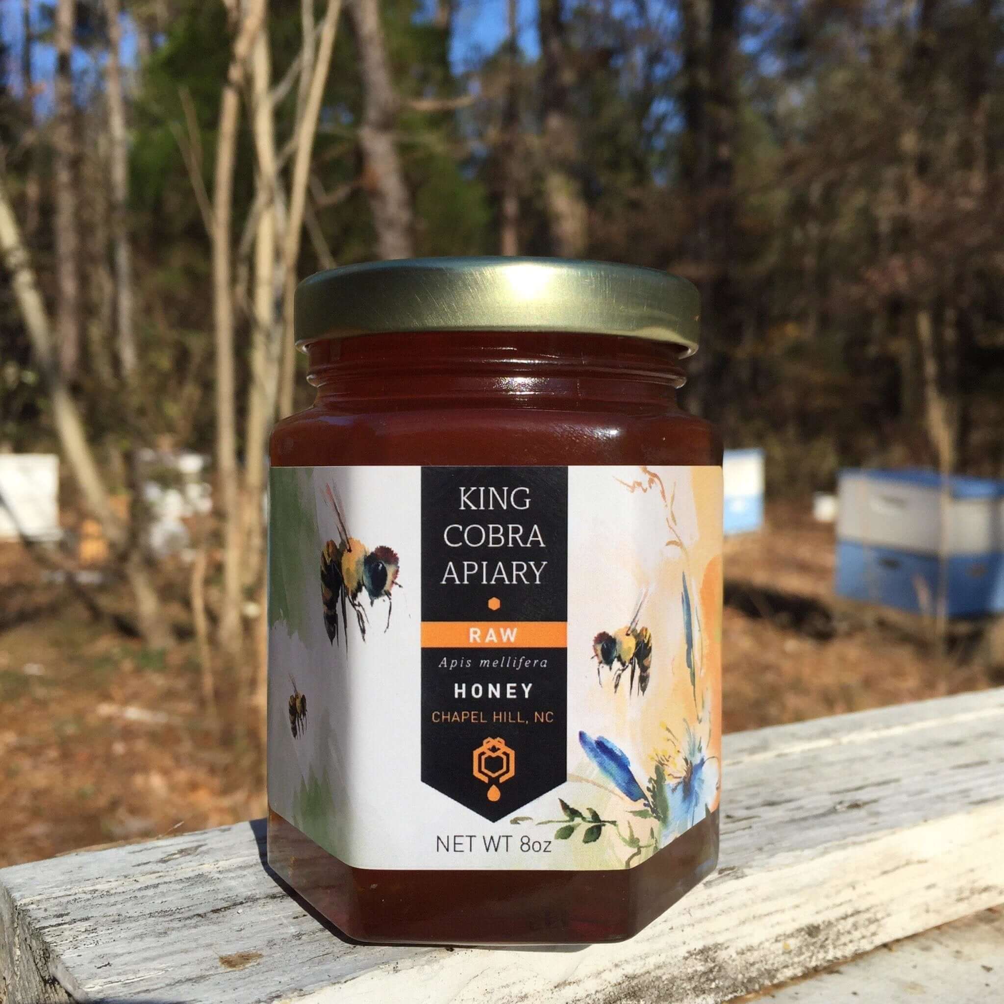 Raw Wildflower Honey - Summer Harvest - 8 oz - NC Honey