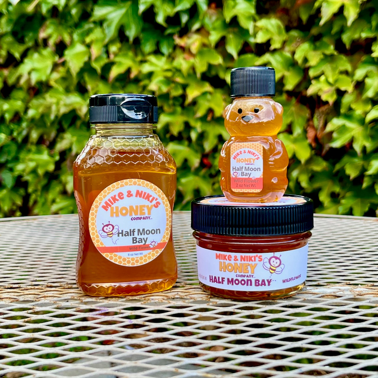 Half Moon Bay Wildflower Honey - XL (16oz) Scoop-able Glass