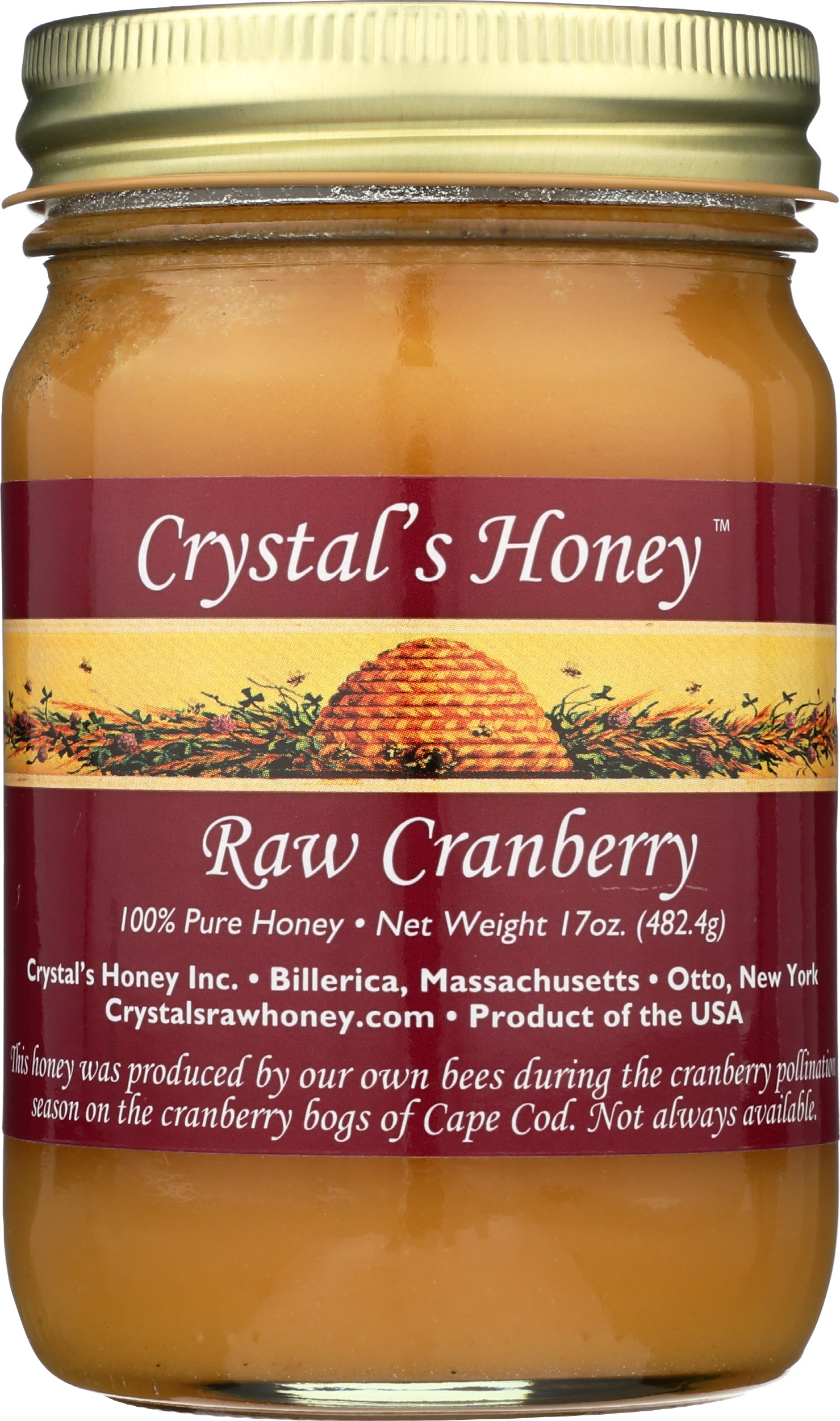 Raw Cranberry Honey · 17 oz