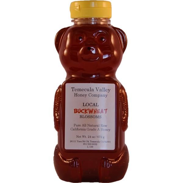 Raw Local Honey – Buckwheat Blossoms · Size: 24oz Bear
