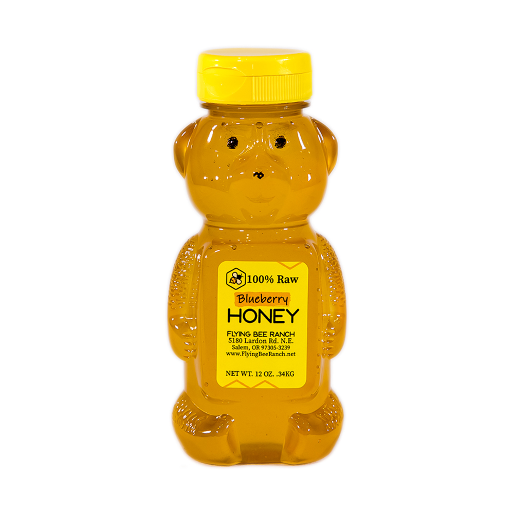 Blueberry Honey · Sizes: 12 oz. Bear