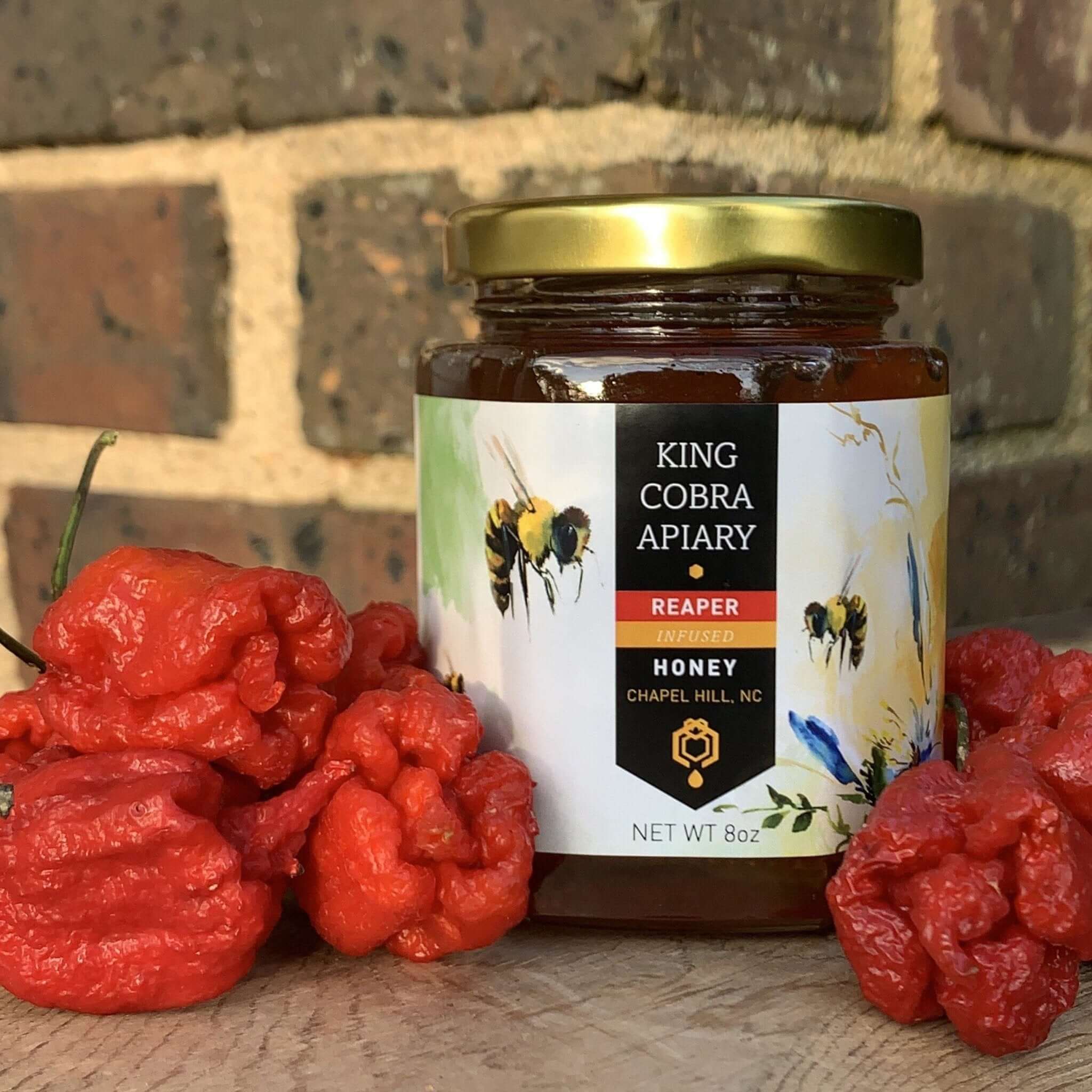 Carolina Reaper Pepper Infused Honey, North Carolina Honey