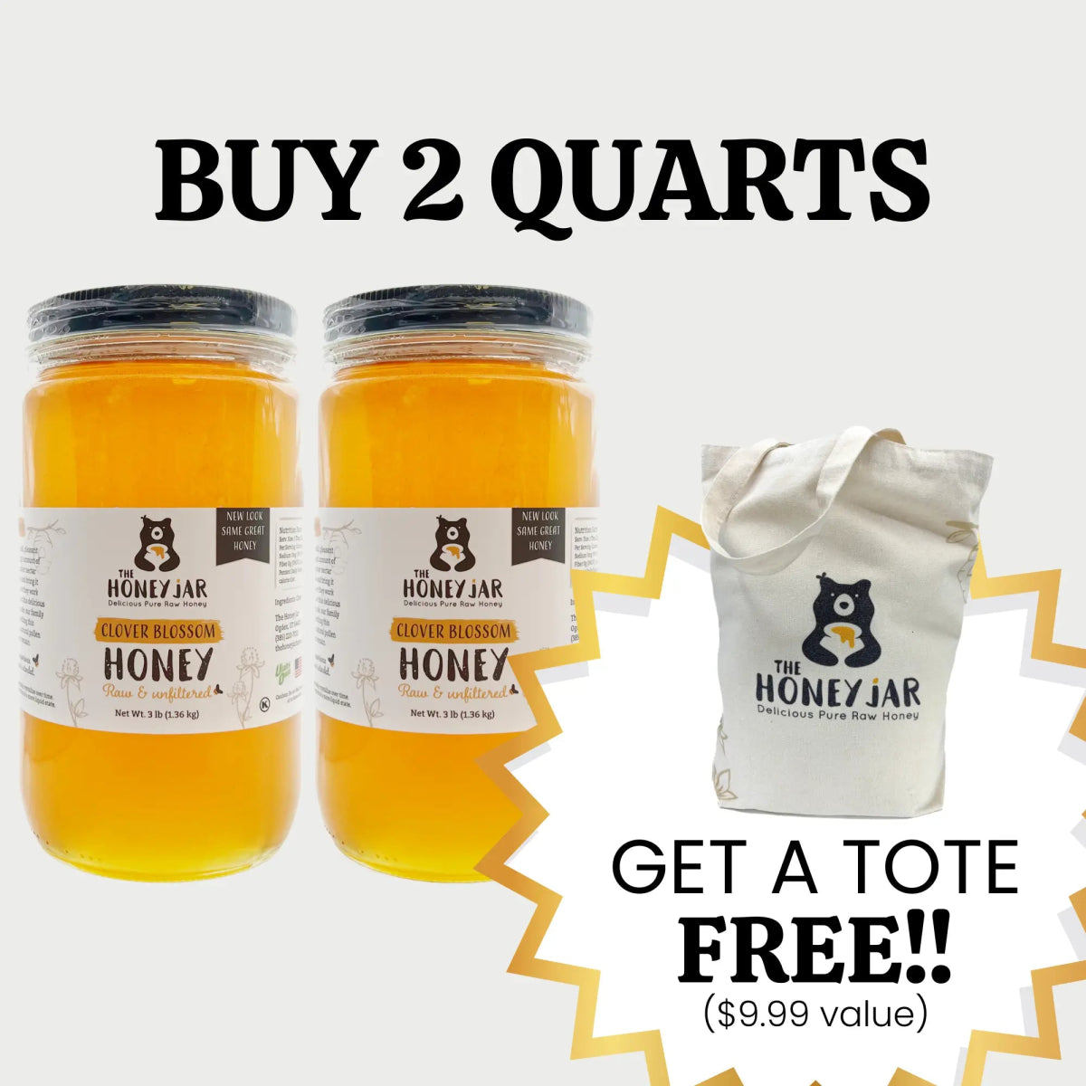 Buy 2 Honey Quarts, Get a FREE Tote! · Orange Blossom / Orange Blossom
