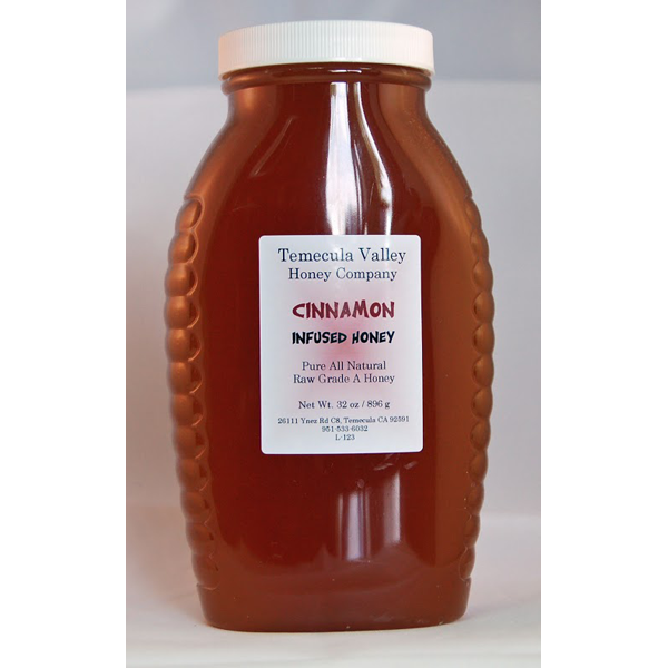 Local Raw Honey – Cinnamon Infused Honey · Size: 32oz Jar