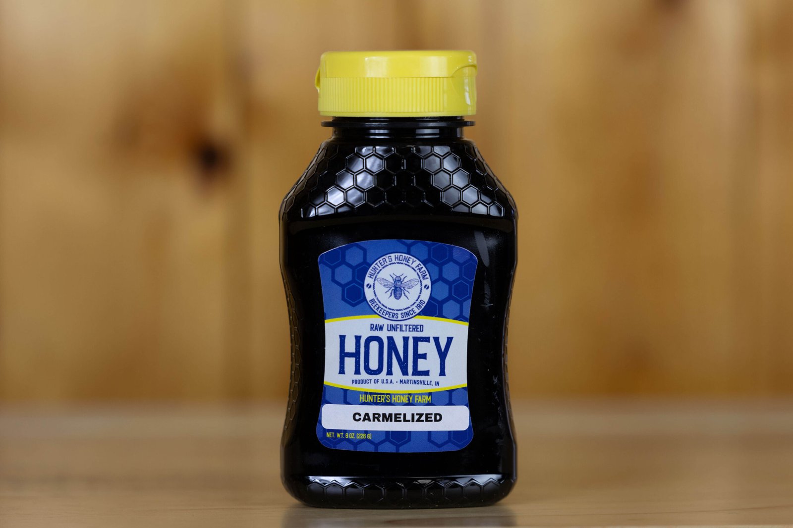 Raw Caramelized Honey · Bottle Size: 8 oz, Unit of Measure: Individual
