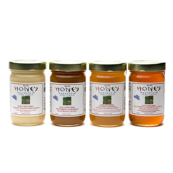 Cold Packed™ Honey Sample Pack - Four 16 oz. Jars