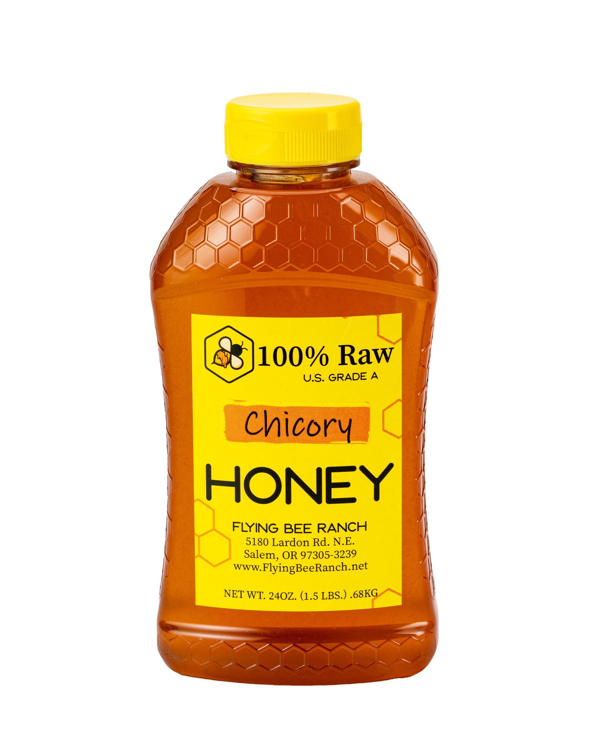 Chicory Honey · Sizes: 1.5 lbs. Bottle