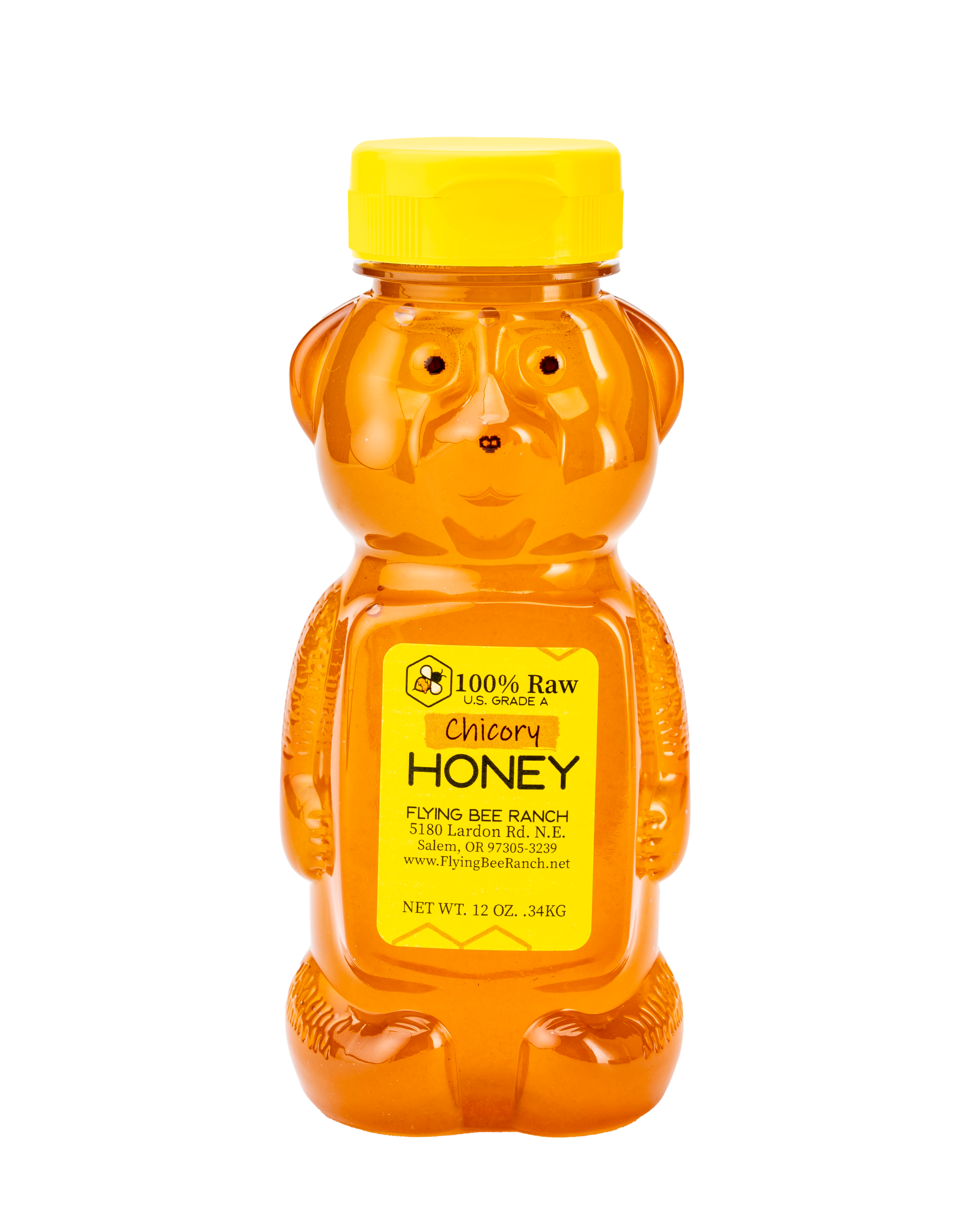 Chicory Honey · Sizes: 12 oz. Bear