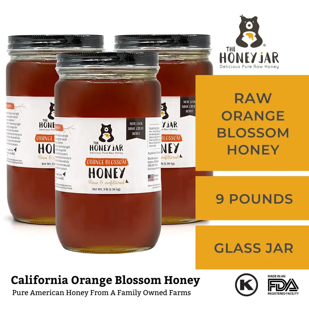 Orange Blossom Honey - Raw and Unfiltered Bulk - 1 Quart (3lbs) · 3 Quarts (9 lbs) (Save 15%)
