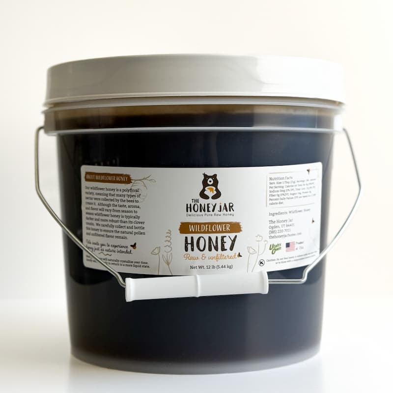 Utah Wildflower Honey - Raw and Unfiltered Bulk - 1 gallon (12lbs) · Gallon Bucket