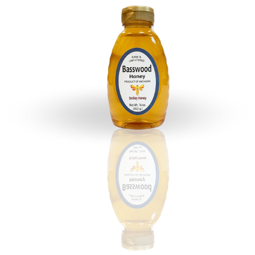 Basswood Honey · 1 pound plastic bottle