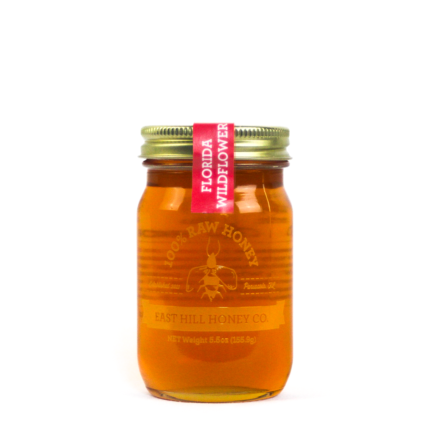 Florida Wildflower Honey · 5.5oz Mini Mason