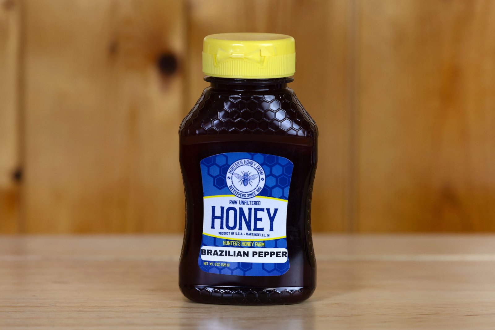 Raw Brazilian Pepper Blossom Honey · Unit of Measure: Individual, Bottle Size: 8 oz