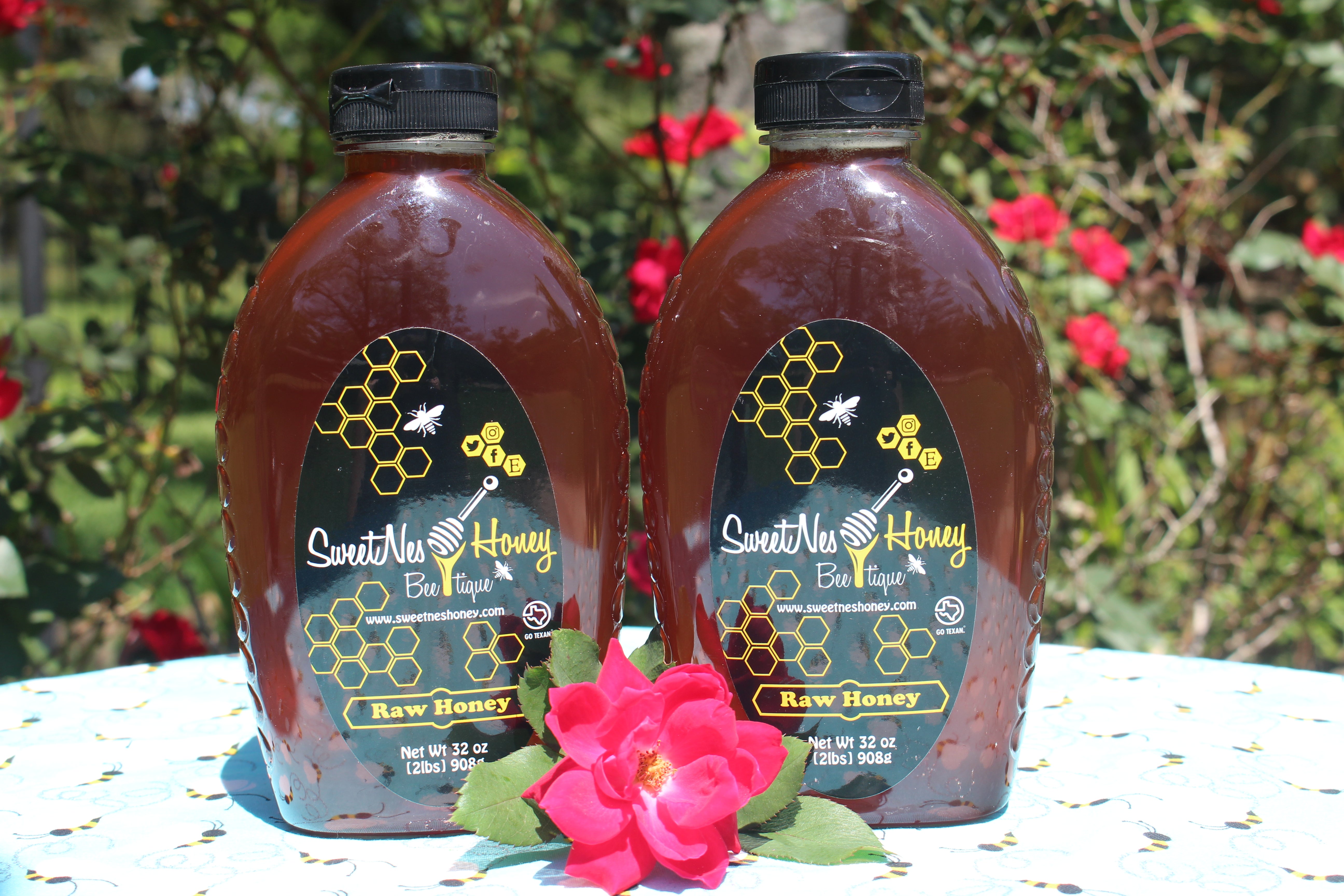 32oz (2lb) Texas Local Honey Squeezable Oval (2 Bottle Deal)