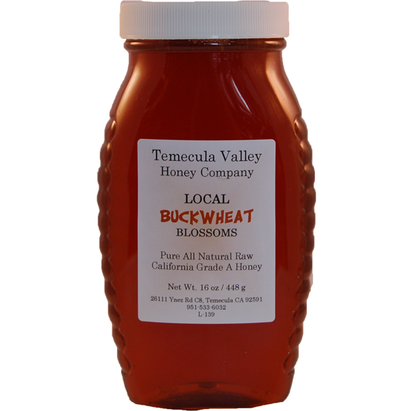 Raw Local Honey – Buckwheat Blossoms · Size: 16oz Jar