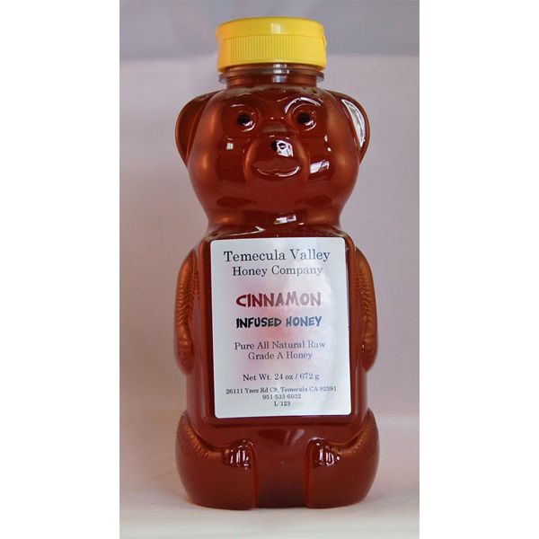 Local Raw Honey – Cinnamon Infused Honey · Size: 24oz Bear
